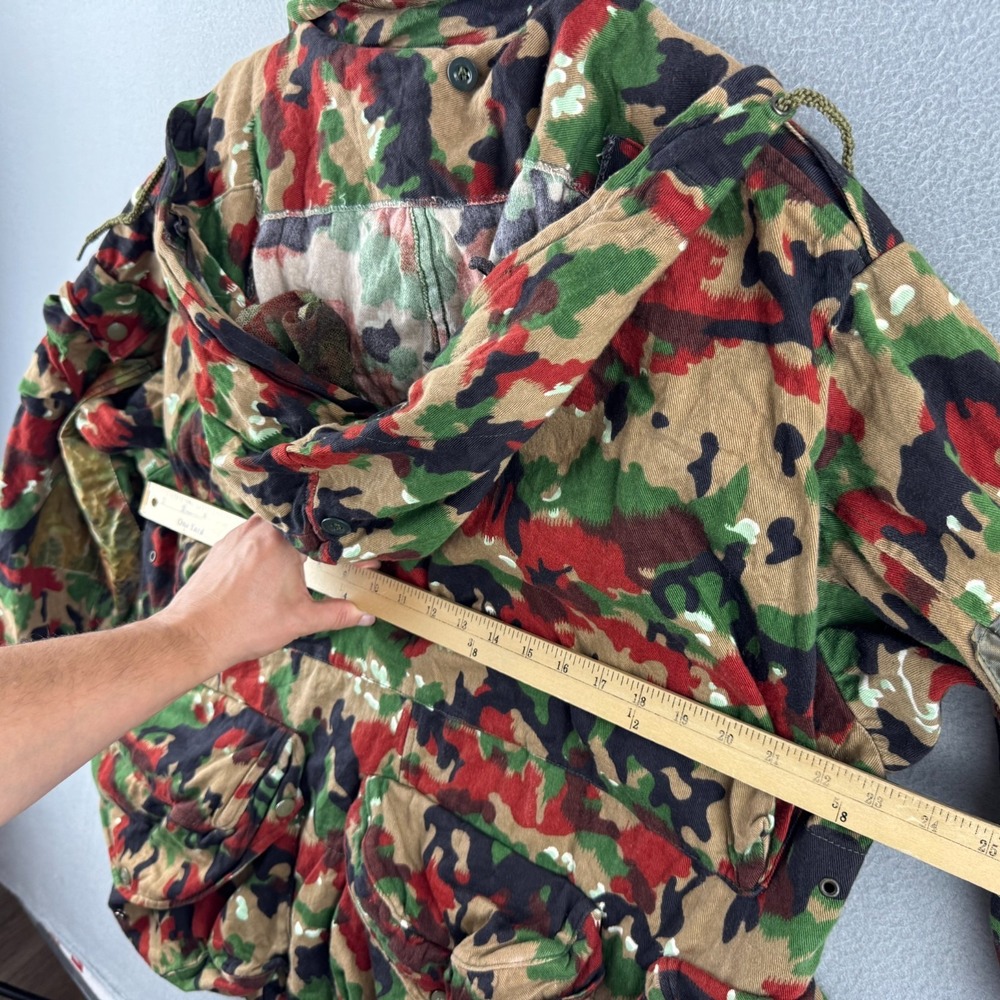 Vintage Swiss Army M70 Alpenflage Jacket Mens Fits Medium Lotta Pockets Hood - Picture 14 of 16